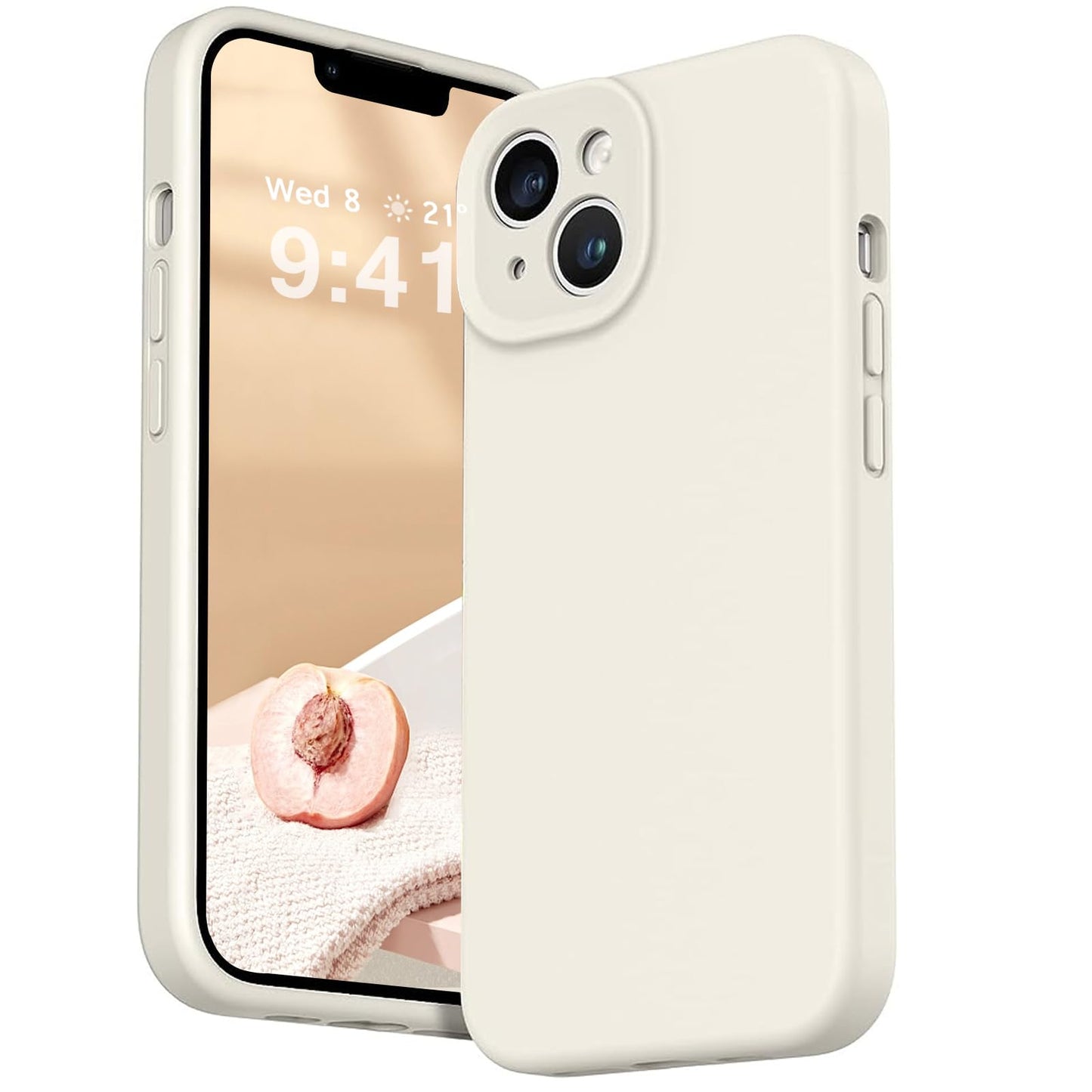 Silicone Shockproof White Stone