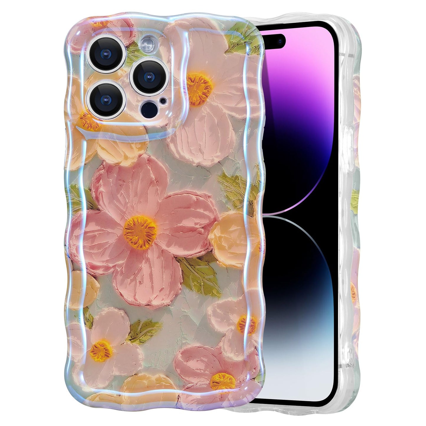 Retro Painting Flower Case