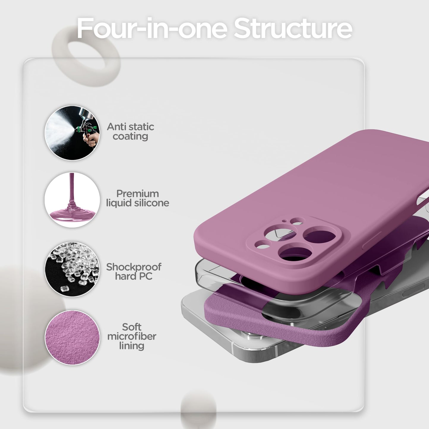 Silicone Case Protection Purple