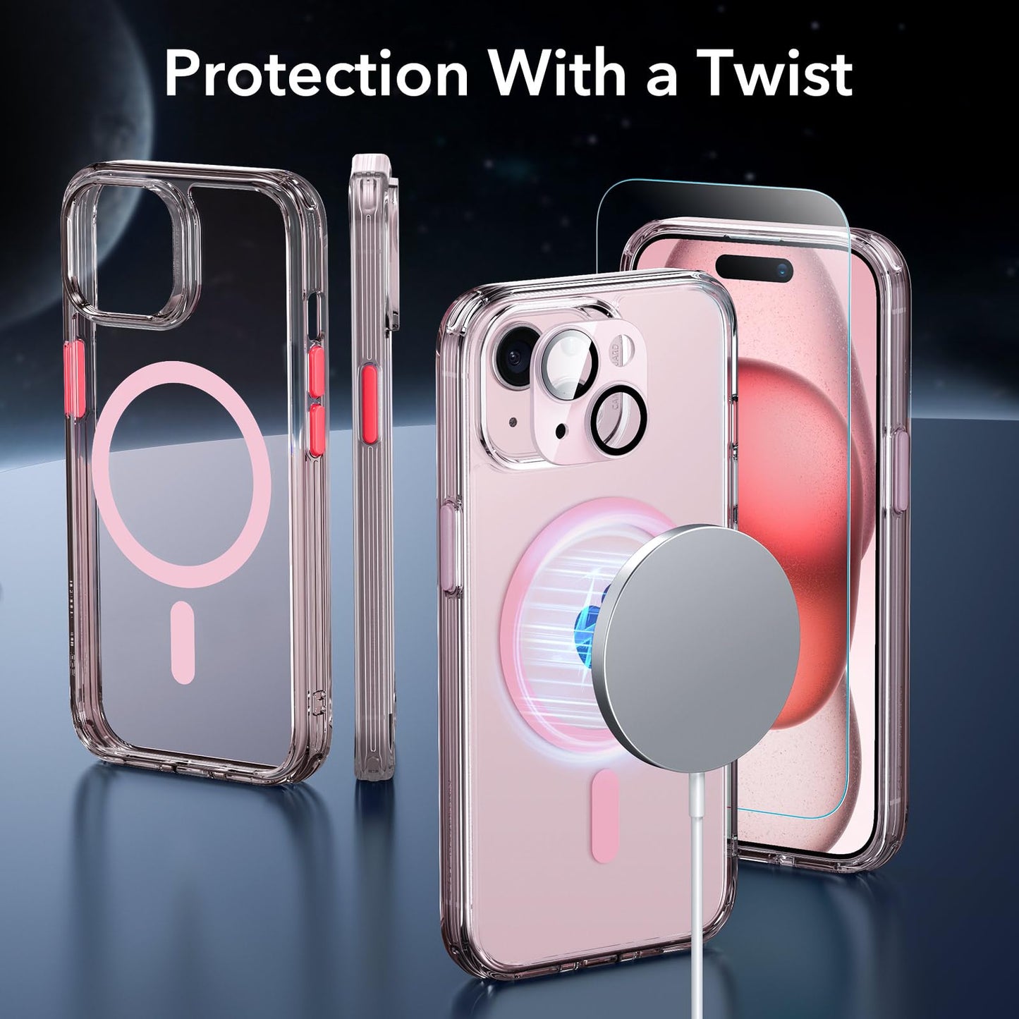 Plus Case Clear Pink