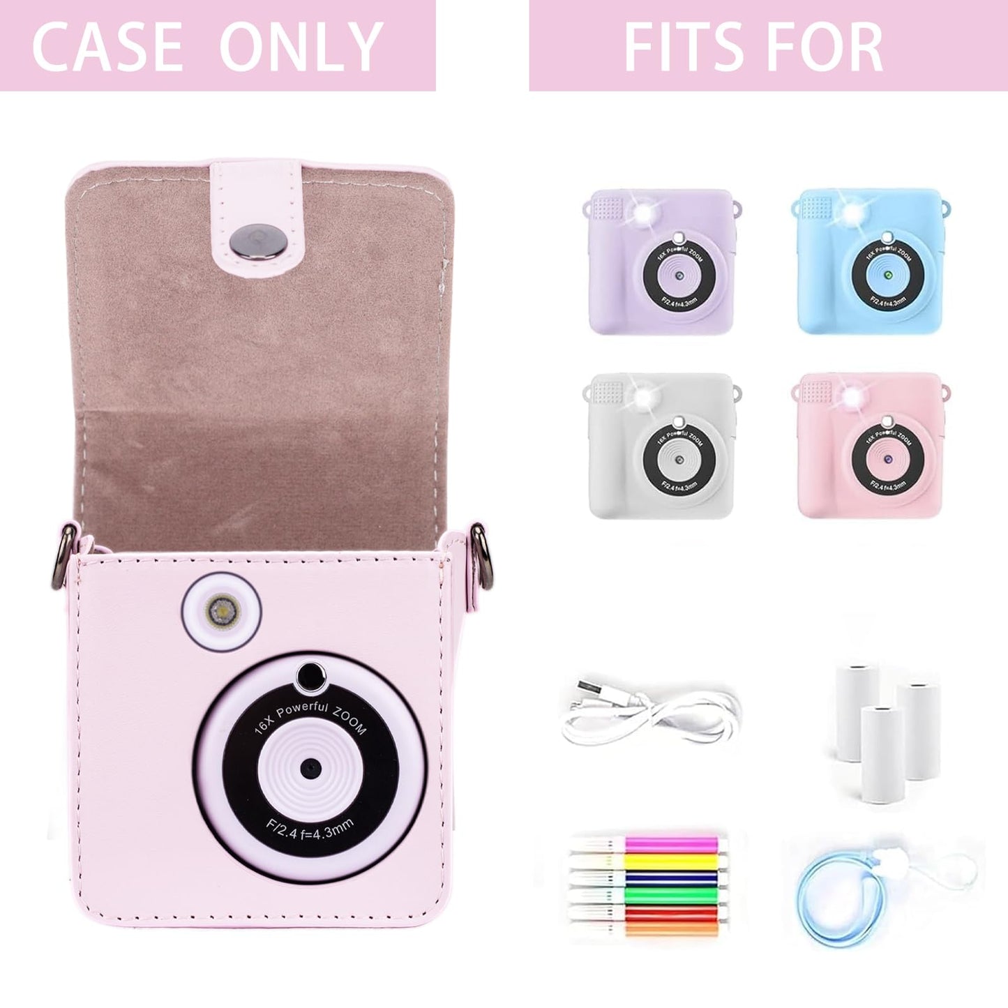 Kids Camera Case Pink