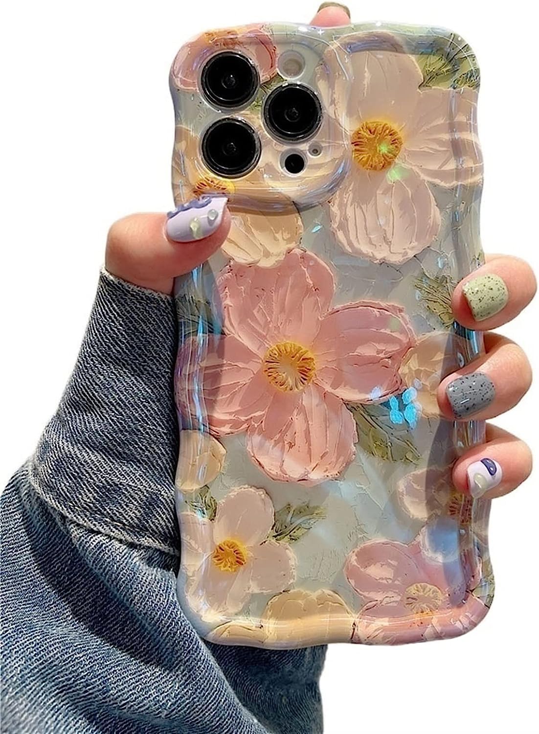 Retro Painting Flower Case